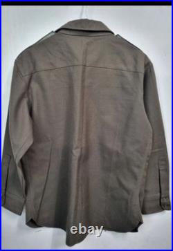 WWII 1941 US Officer Shirt Olive Green Wool Military Jacket WW2 Army Shirt
