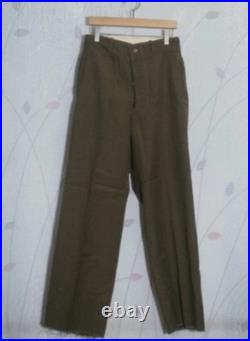 WWII 1941 US Officer Shirt Olive Green Wool Military Jacket WW2 Army Shirt