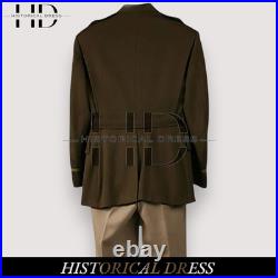 WWII 1941 US Officer Uniform Brown Wool Military Jacket WW2 Army Coat