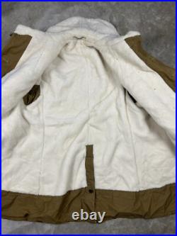 WWII 1943 Army Canvas Jeep Coat Mackinaw Jacket Double Lined Sheepskin Canadian