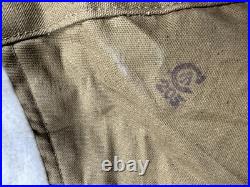 WWII 1943 Army Canvas Jeep Coat Mackinaw Jacket Double Lined Sheepskin Canadian