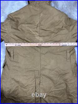 WWII 1943 Army Canvas Jeep Coat Mackinaw Jacket Double Lined Sheepskin Canadian
