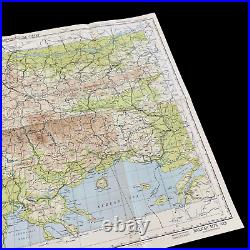 WWII 1944 Balkan Mountains U. S. Army Air Force European Combat Aircraft Map