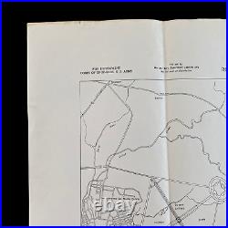 WWII 1945 Battle of Manila Army Pacific Map Made From Captured Japanese Map 2