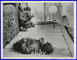 WWII 1945 US 7th Army Crossing Rhine Sniper gets Yank Type 1 Original Photo