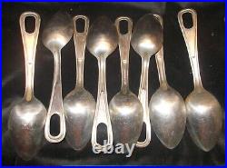 WWII 2 US Army Military Silverware 7 Forks & 8 Spoons US Marked 15 piece