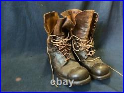 WWII/2 US Army PARATROOPER pair of brown leather jump boots size 10