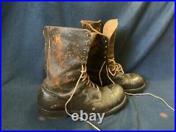 WWII/2 US Army PARATROOPER pair of brown leather jump boots size 10