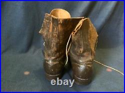 WWII/2 US Army PARATROOPER pair of brown leather jump boots size 10