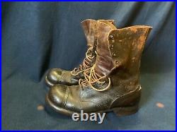 WWII/2 US Army PARATROOPER pair of brown leather jump boots size 10