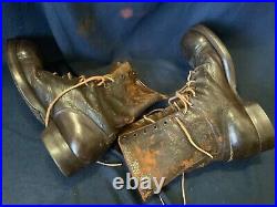 WWII/2 US Army PARATROOPER pair of brown leather jump boots size 10