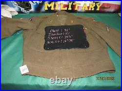 WWII 3Rd Army & Army Service Forces Jacket 36R Pants 27.5 x 30.5 Hat & Tie