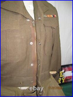 WWII 3Rd Army & Army Service Forces Jacket 36R Pants 27.5 x 30.5 Hat & Tie