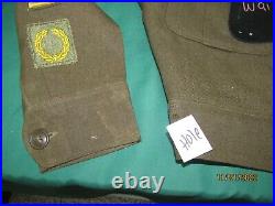 WWII 3Rd Army & Army Service Forces Jacket 36R Pants 27.5 x 30.5 Hat & Tie