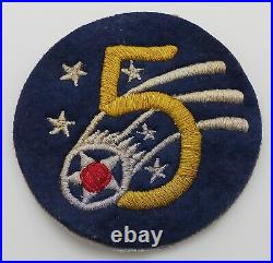 WWII 5th US Army Air Forces AAF Patch