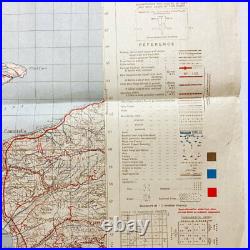 WWII 7th Army Operation Husky Sicily Invasion Combat Map Messina 1943 Dated