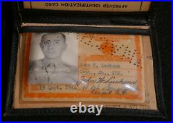 WWII AAF Army Air Corps Identification Card Chaplain Captain Luckens 1504th Base