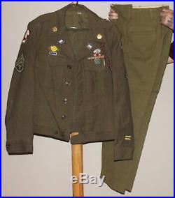 WWII ARMY MEDICAL 3rd DIV 70th DIV 7th INF DI FRENCH FOURRAGERE ENLIST UNIFORM
