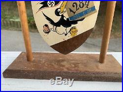 WWII Anti Axis 1284th Combat Engineer Battalion Wood Display Sign -Original Army