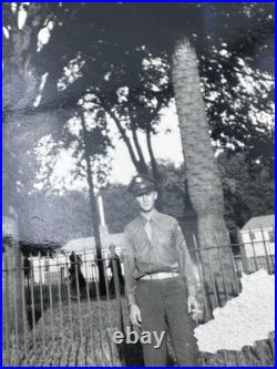 WWII Army Air Corps Air Tower Operator Photo Album Visor Cap WW2