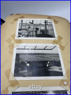 WWII Army Air Corps Air Tower Operator Photo Album Visor Cap WW2