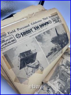 WWII Army Air Corps Air Tower Operator Photo Album Visor Cap WW2