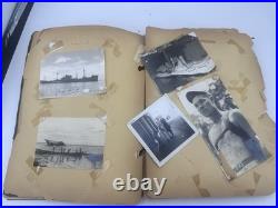 WWII Army Air Corps Air Tower Operator Photo Album Visor Cap WW2
