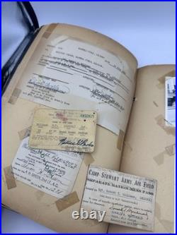 WWII Army Air Corps Air Tower Operator Photo Album Visor Cap WW2