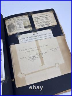 WWII Army Air Corps Air Tower Operator Photo Album Visor Cap WW2