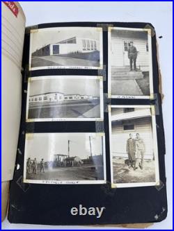 WWII Army Air Corps Air Tower Operator Photo Album Visor Cap WW2