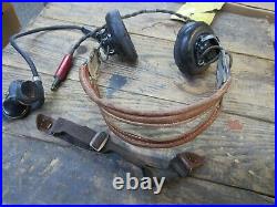 WWII Army Air Corps HS-33 Headset and Throat Mic set 100% originals