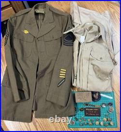 WWII Army Air Corps Uniform Jacket & Patch Grouping CBI Named