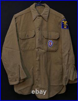 WWII Army Amphibious Special Engineers Wool Field Shirt Special Gas Flap D-Day