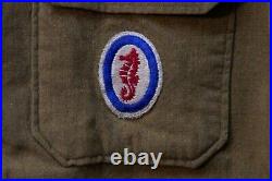 WWII Army Amphibious Special Engineers Wool Field Shirt Special Gas Flap D-Day