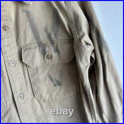 WWII Army Chino Shirt Stenciled PW Prisoner Of War POW