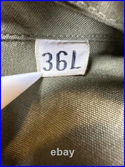 WWII Army Officer's O'Coat Field Coat with Wool Liner Green 36L Distressed