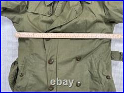 WWII Army Officer's O'Coat Field Coat with Wool Liner Green 36L Distressed
