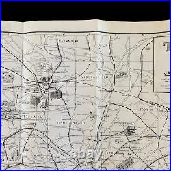 WWII August 1945 Printed U. S. Army Japanese Surrender Occupation Tokyo Map