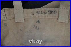 WWII British Army 1914 Pattern Equipment Side Bag'WW Ltd 1916' & Shoulder Strap