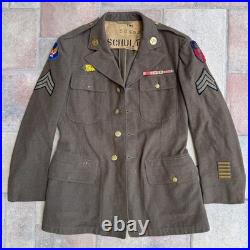 WWII CBI Army Air Force Class A Named Uniform Jacket Bullion Patch Theater Made