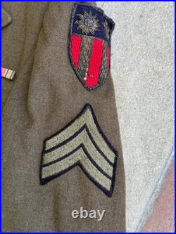 WWII CBI Army Air Force Class A Named Uniform Jacket Bullion Patch Theater Made WWII CBI Army Air Force Class A Named Uniform Jacket Bullion Patch Theater Made