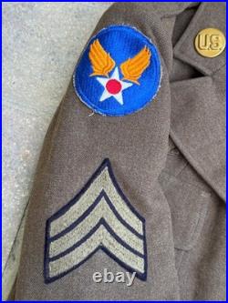 WWII CBI Army Air Force Class A Named Uniform Jacket Bullion Patch Theater Made WWII CBI Army Air Force Class A Named Uniform Jacket Bullion Patch Theater Made