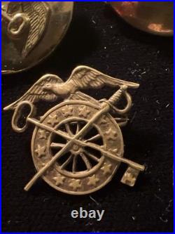 WWII-Desert Storm US Military Insignia Lot Buckle Badges Buttons Navy Army