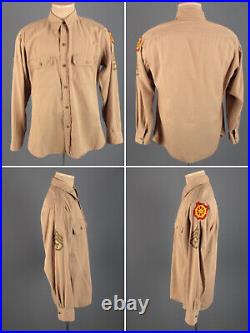WWII ETO Made Ike Jacket & Shirt Port of Embarkment Patch Set 1940s US Army
