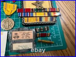 WWII ETO US Army Medical Officer Insignia Grouping Ribbons Medal Patch Pins