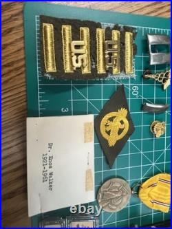WWII ETO US Army Medical Officer Insignia Grouping Ribbons Medal Patch Pins