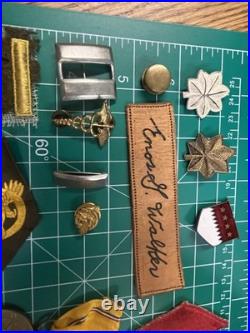 WWII ETO US Army Medical Officer Insignia Grouping Ribbons Medal Patch Pins