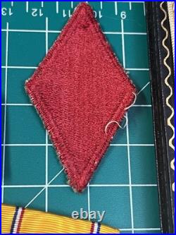 WWII ETO US Army Medical Officer Insignia Grouping Ribbons Medal Patch Pins