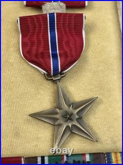 WWII ETO US Army Medical Officer Insignia Grouping Ribbons Medal Patch Pins