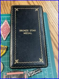 WWII ETO US Army Medical Officer Insignia Grouping Ribbons Medal Patch Pins